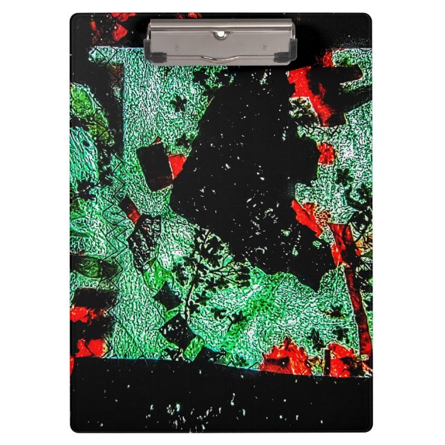 Trockene Blume abstrakte Zwischenablage aus gerecy Klemmbrett (Vorderseite)