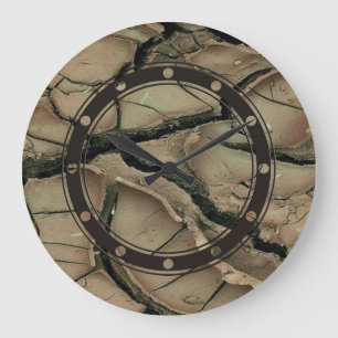 TROCKENE ERDE + Ihre Idee Große Wanduhr