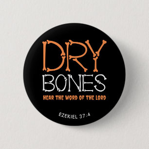 TROCKENE KNOCHEN Christliches Halloween Button