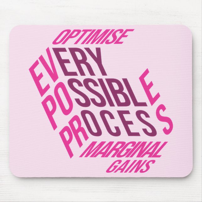 Trockene Motivation | Marginale Gewinne | Erröten  Mousepad (Vorne)