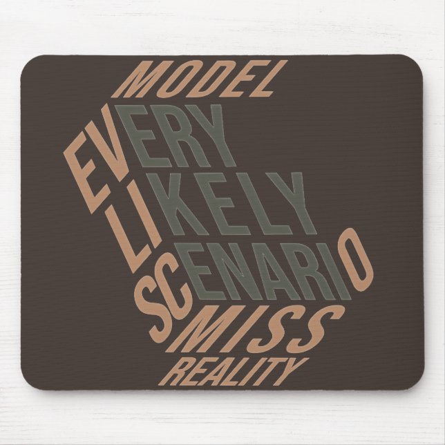 Trockene Motivation | Modellierte Realität | Jäger Mousepad (Vorne)