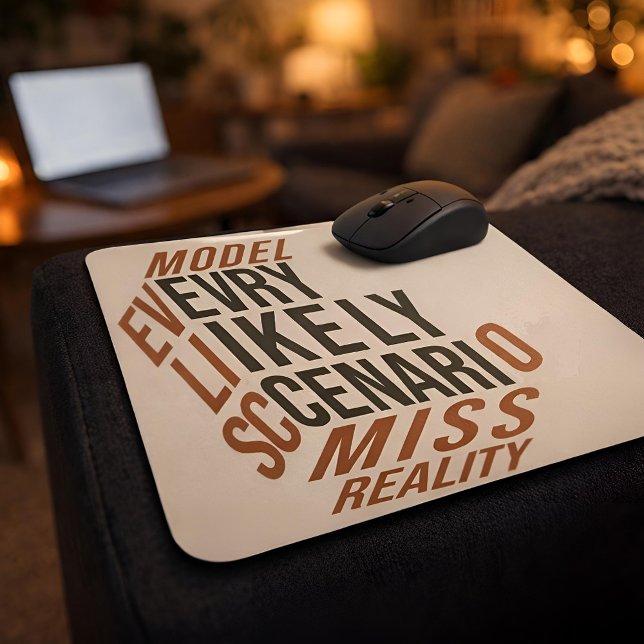Trockene Motivation | Modellierte Realität | Lager Mousepad (Lifestyle Shot)