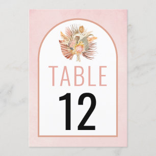 Trockene Palmen und Pampasgras, weiche rosa Hochze