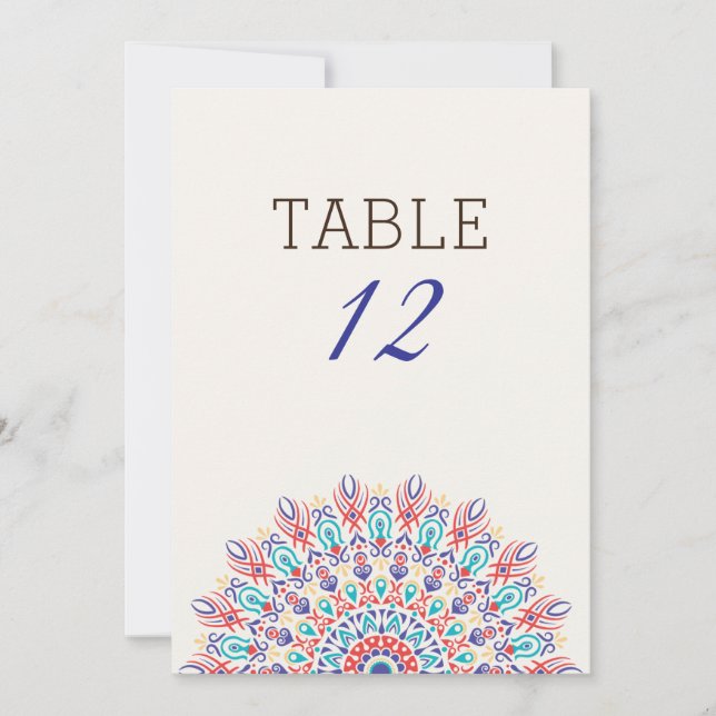 Trockene Pampasgras-Mandala-Hochzeitstisch-Nummer Einladung (Vorderseite)