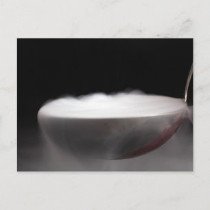 Trockeneis in einem Schott Postkarte