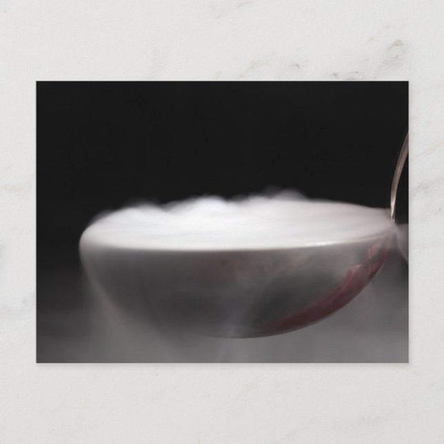 Trockeneis in einem Schott Postkarte (Vorderseite)