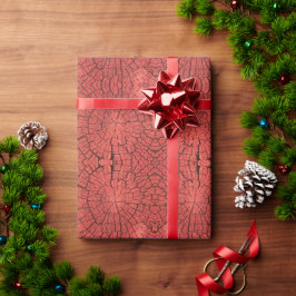 Trockener Baumstamm Querschnitt Rosa-Rotes Holz Fo Geschenkpapier