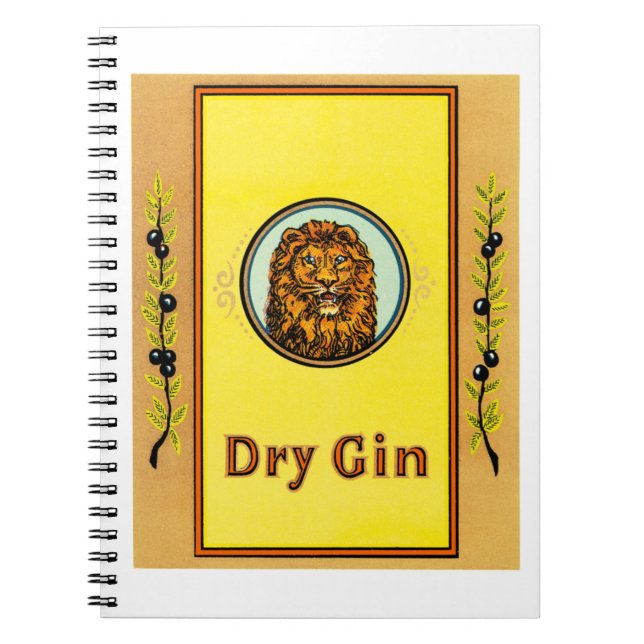 Trockener Gin Löwe Notizblock (Vorderseite)