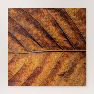 Trockenes Blatt: natürlicher Texturhintergrund. Puzzle
