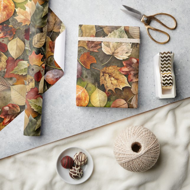 Trockenes Blätter vom Herbst 2002 Geschenkpapier (Kunsthandwerk)