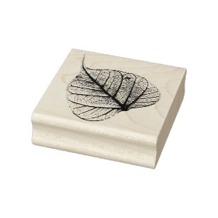 Trockenes Herbst-Blatt Gummistempel