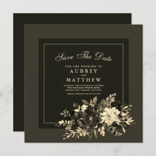 Trockenes Spray Earth Brown Hochzeit im Herbst Save The Date
