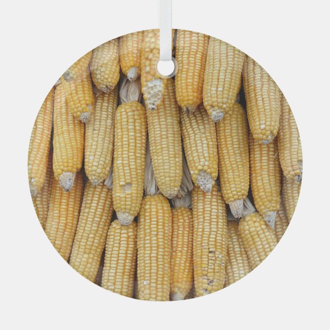 Trockenmaisstapel: texturiert ornament aus glas (Vorderseite)