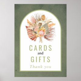 Trockenpalme, Pampas Gras Salbei Poster