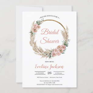 Trockenpampas Grass Dusty Rose Eukalyptus Bridal Einladung