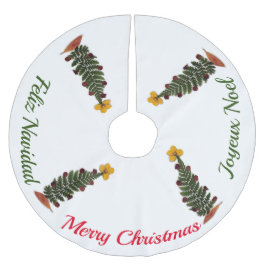 Trockenpresse Blume Weihnachtsbaumrock Polyester Weihnachtsbaumdecke