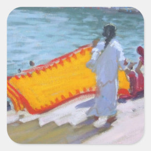 TrockenSari Pushkar Quadratischer Aufkleber