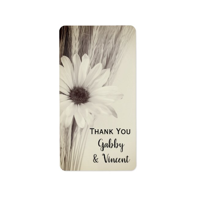 Trockenweizfarm Wedding Danke für Ihre Unterstützu Adressaufkleber (Vorne)