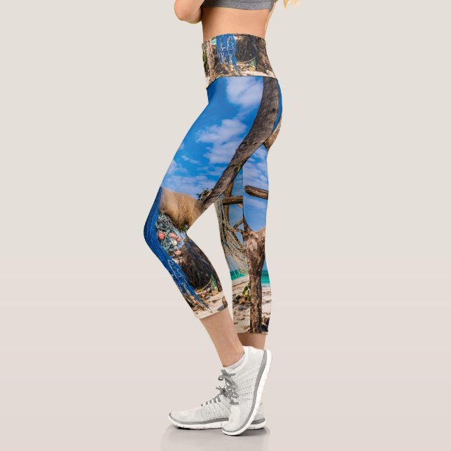 Trocknen der Netze am Strand Capri Leggings (Links)