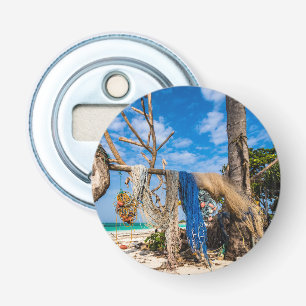 Trocknen der Netze am Strand Flaschenöffner