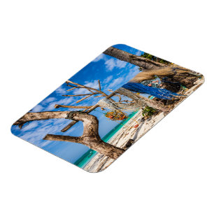 Trocknen der Netze am Strand Magnet