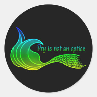 Trocknen ist keine Option in Farbtönen grüner Aufk Runder Aufkleber