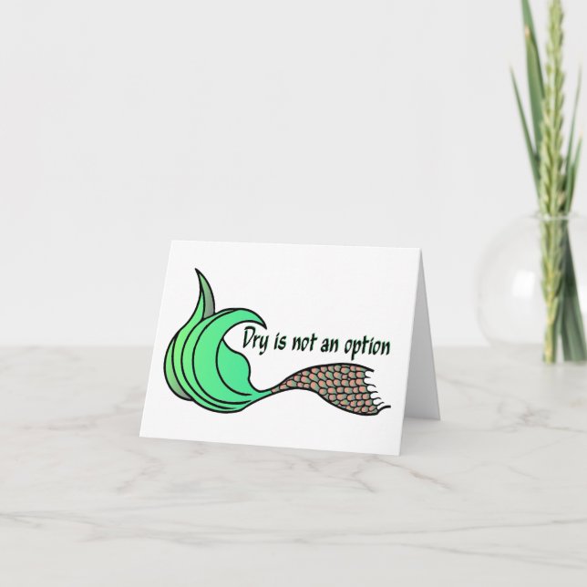 Trocknen ist keine Option Orange/Green Note Card Dankeskarte (Vorderseite)