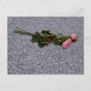 Trocknen rosa Rosen Postkarte