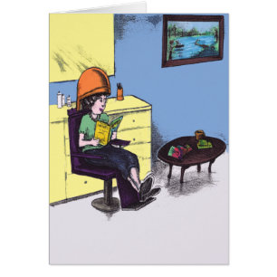 Trocknendes Haar in einem Schönheits-Salon