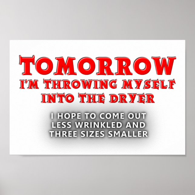 Trockner von Jugend-Funny-Poster Poster (Vorne)