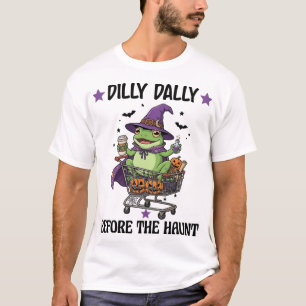 Trödeln vor dem Spukfrosch-Halloween-Einkauf C T-Shirt