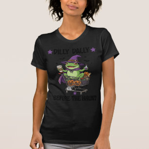 Trödeln vor dem Spukfrosch-Halloween-Einkauf C T-Shirt