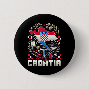 Trogir Kroatien Souvenir Kroatische Flagge Karte Button