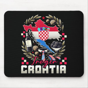 Trogir Kroatien Souvenir Kroatische Flagge Karte Mousepad