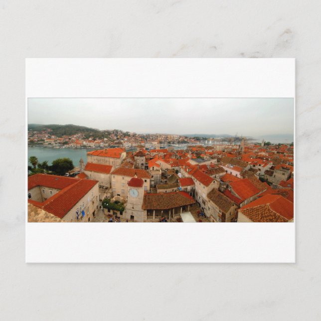 Trogir-Panorama 2 Postkarte (Vorderseite)