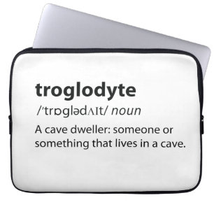 Troglodyte - Funny Cave Dweller Caver Speleology Laptopschutzhülle