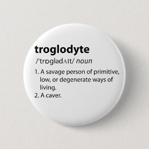 Troglodyte - Höhlenforschung mit sonniger Definiti Button