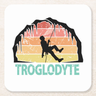 Troglodyte - Höhlenspelunkologie Rechteckiger Pappuntersetzer