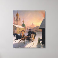 Troika an der Straße in St. Petersburg, 1850er