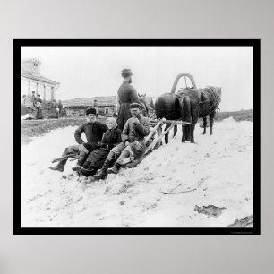 Troika-Reise in Russland 1880 Poster