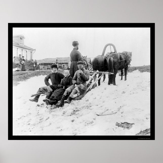 Troika-Reise nach Russland 1880 Poster (Vorne)