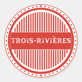 Trois-Rivières City Pride Emblem Canadian Identity Runder Aufkleber