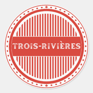Trois-Rivières City Pride Emblem Canadian Identity Runder Aufkleber