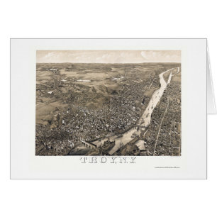 Troja, NY panoramische Karte - 1881