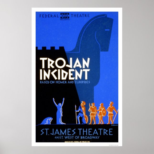 Trojan Incident Homer 1937 WPA Poster (Vorne)