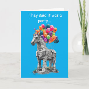 Trojanisches Pferd Geburtstag Lustiger Humor Gesch Karte