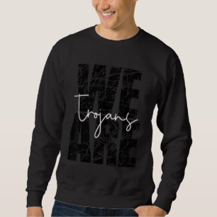 Trojans Schul-Sport-Fan-Teamgeist Sweatshirt