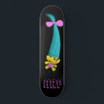 *~* Troll AP89 Neon Black Initials Spaß Skateboard<br><div class="desc">(Suchen Sie den Code AP89 für Troll-Objekte und AP88 für mittelalterliche Themen ) Einfache Übertragung auf andere Zazzle-Produkte. Skateboard im Hintergrund. Personalisieren / Personalisieren Sie Ihre INITIALE / MONOGRAMM. Niedlicher lustiger Langhaartroll. Helle Neonfarben. Dies ist ein beliebtes Trending Design für jemanden, der alle Dinge TROLL Liebe. Das ist ein aufregendes...</div>