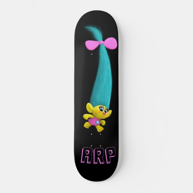 *~* Troll AP89 Neon Black Initials Spaß Skateboard (Vorderseite)