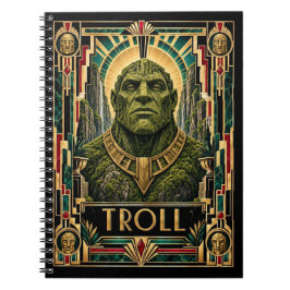 Troll, Art Deco Mythisch Notizblock